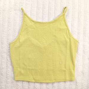 LA Hearts Green Tank Crop Top